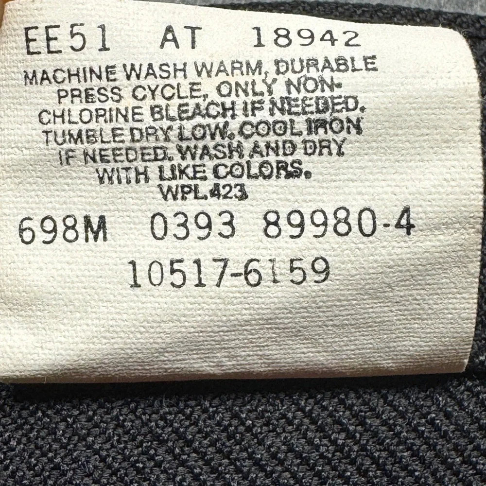 Vintage Levis 517 Sta-Prest Action Slacks Pants Mens 38x29 Black Gold Tab USA